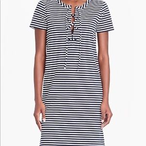 J. Crew Stripe lace-up knit dress